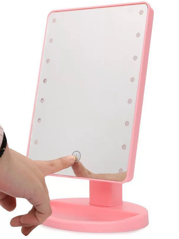 Portable 360 Degree Rotation Touch Induction Tabletop Cosmetic Mirror