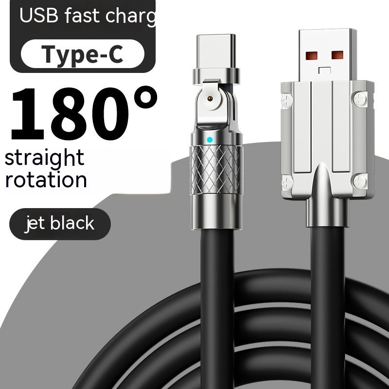 120W Mobile Game Rotating Elbow Data Super Fast Charge Charging Cable