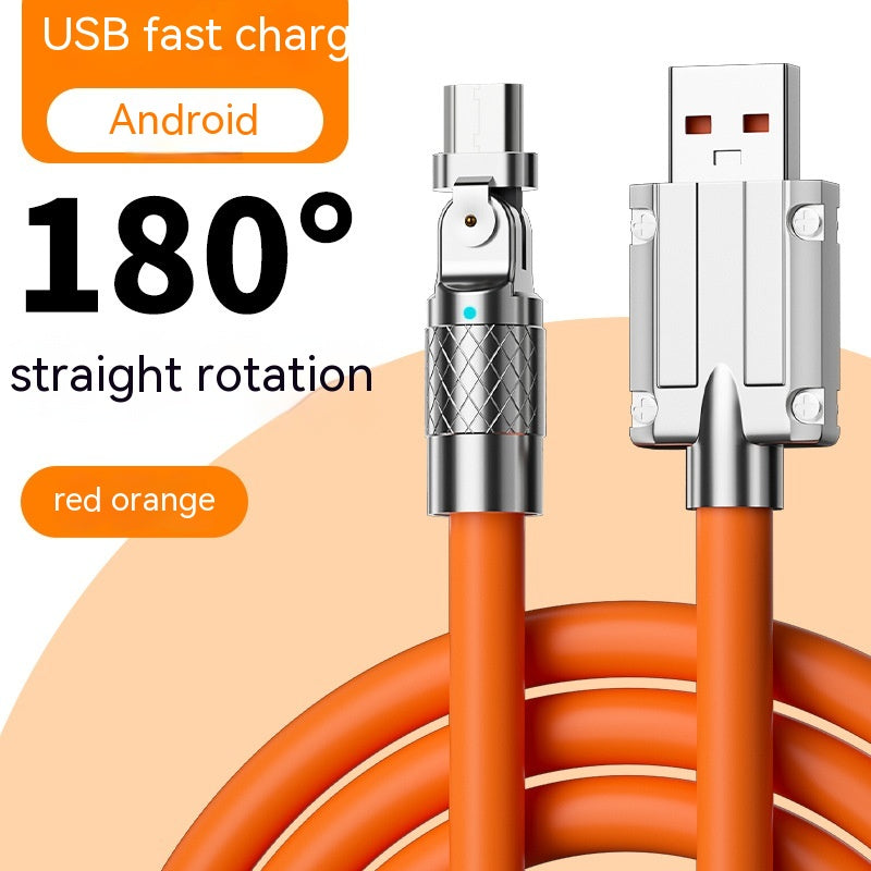 120W Mobile Game Rotating Elbow Data Super Fast Charge Charging Cable